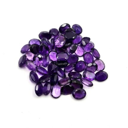 Natural African Amethyst Oval Cut Loose Gemstone Lot 7*9 MM 100 CT 61 PCS