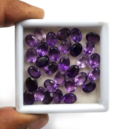Natural African Amethyst Oval Cut Loose Gemstone Lot 6*8 MM 101 CT 89 PCS