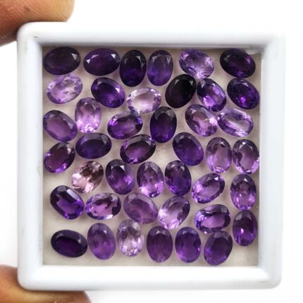 Natural African Amethyst Oval Cut Loose Gemstone Lot 5*7 MM 100 CT 137 PCS