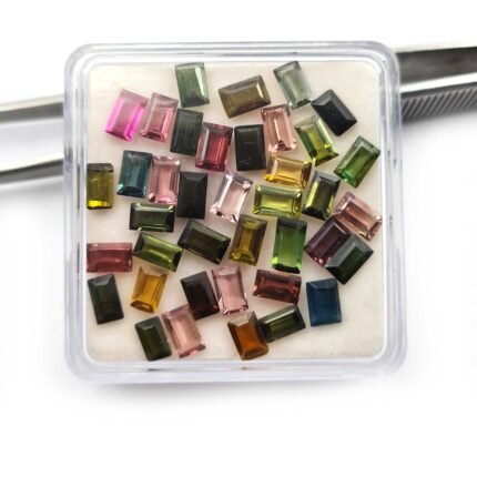 Natural Multi Tourmaline Baguette Cut Loose Gemstone 48 Pcs 2*3-3*6 MM 10 CT