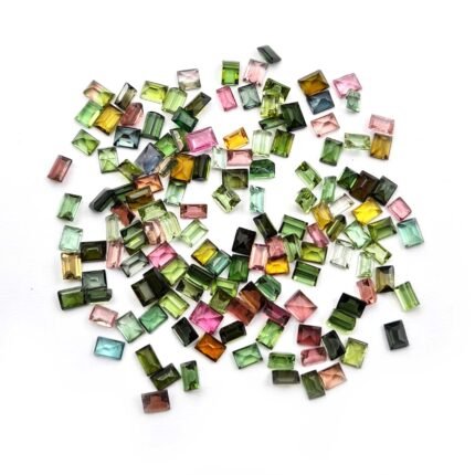 Natural Multi Tourmaline Baguette Cut Loose Stone 22 Pcs 3*4-3.5*4 MM 5 CT