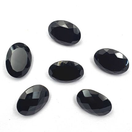 Natural Black Spinel Oval Cut Loose Gemstone lot 10 Pcs 13*18 MM 158 CT