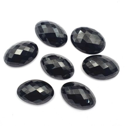 Natural Black Spinel Oval Cut Loose Gemstone lot 2 Pcs 22*30 MM 101 CT
