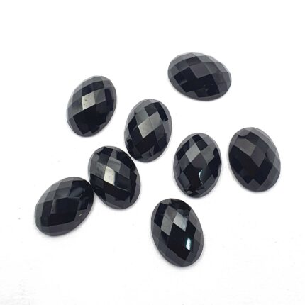 Natural Black Spinel Oval Cut Loose Gemstone lot 7 Pcs 13*18 MM 102 CT