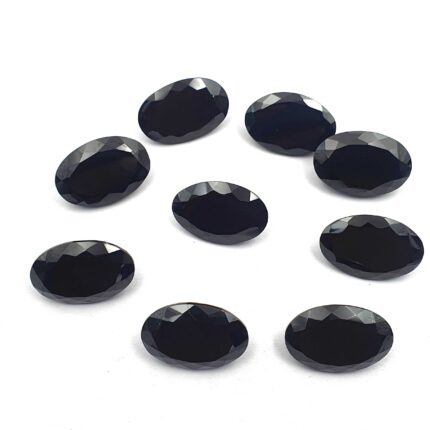 Natural Black Spinel Oval Cut Loose Gemstone lot 2 Pcs 20*29 MM 104 CT