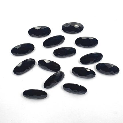 Natural Black Spinel Oval Cut Loose Gemstone lot 9 Pcs 10*20 MM 104 CT