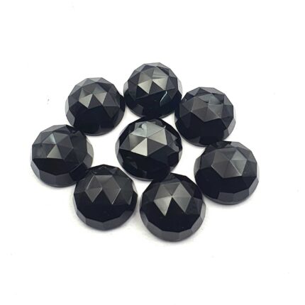 Natural Black Spinel Round Cut Loose Gemstone lot 8 Pcs 15-16 MM 109 CT
