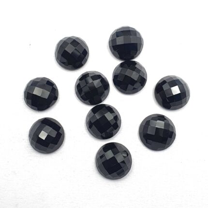 Natural Black Spinel Round Cut Loose Gemstone lot 10 Pcs13 MM 105 CT