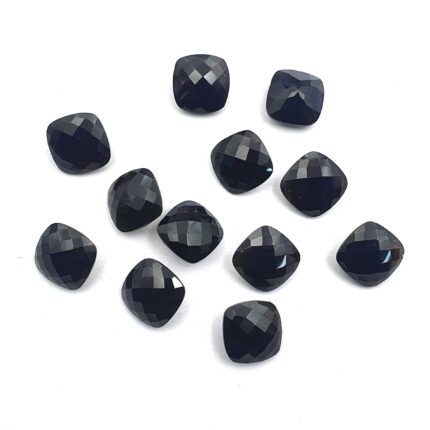 Natural Black Spinel Cushion Cut  Loose Gemstone lot 16 Pcs 13 MM 105 CT