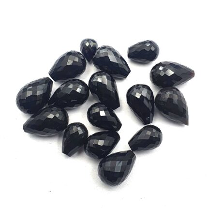 Natural Black Spinel Teardrop Cut  Loose Gemstone lot 10 Pcs 4-11*6-17 MM 102 CT