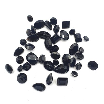 Natural Black Spinel Mix  Cut Loose Gemstone lot 49 Pcs 5-16*20 MM 100 CT