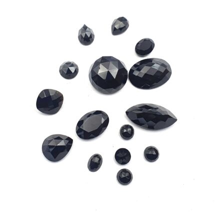 Natural Black Spinel Mix Shape Cut Loose Gemstone lot 14 Pcs 6-16 MM 73 CT