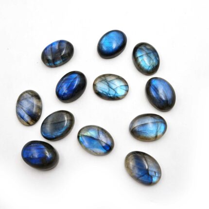Natural Labradorite Oval Cabochon Fire Loose Gemstone Lot 9 Pcs 13x18 MM 110 CT