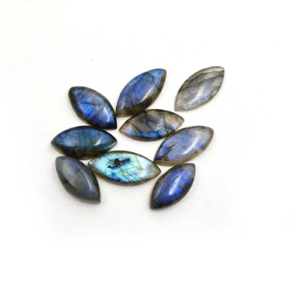 Natural Labradorite Marquise Cabochon Fire Gemstone 9 Pcs 10x20-11x24 MM 78 CT