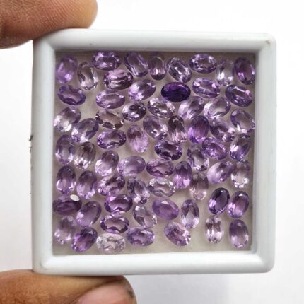 Natural African Amethyst Oval Cut Loose Gemstone Lot 4*6 MM 100 CT 248 Pcs