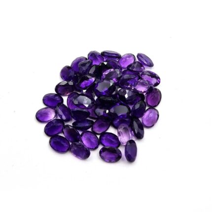 Natural African Amethyst Oval Cut Loose Gemstone Lot 5*7 MM 40 CT 54 Pcs