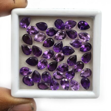 Natural African Amethyst Pear Cut Loose Gemstone Lot 5*7 MM 50 CT 78 Pcs