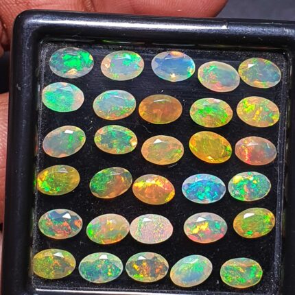 Natural Ethiopian Opal Cut Multi Fire Opal Loose Gemstone  36 Pcs 4x6 MM 10 CT