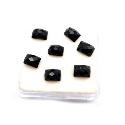 Natural Black Spinel Cushion Cut Loose Gemstone lot 7 Pcs 5*7 MM 6 CT