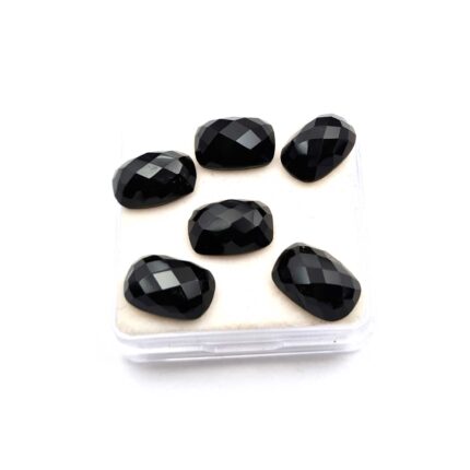 Natural Black Spinel Cushion Cut Loose Gemstone lot 6 Pcs 8*12 MM 19 CT