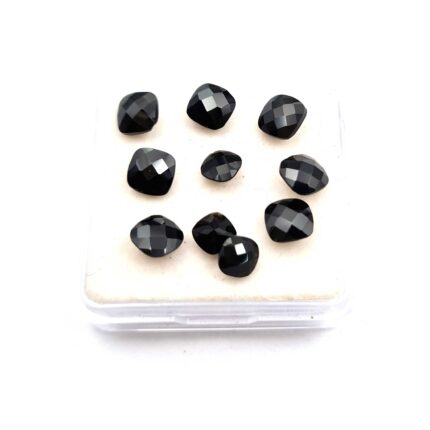 Natural Black Spinel Cushion Cut Loose Gemstone lot 127 Pcs 5-6 MM 100 CT