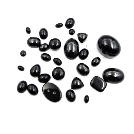 Natural Black Spinel Mix Shape Cabochon Loose Gemstones 29 Pcs 4-12*16 MM 72 CT