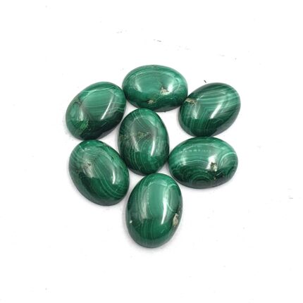 Natural Malachite Oval Cabochon Loose Stone 10 Pcs 12*16 MM 110 CT