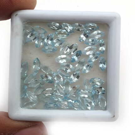 Natural Sky Blue Topaz Marquise Cut Loose Gemstone Lot 111 Pcs 3*6 MM 30 CT