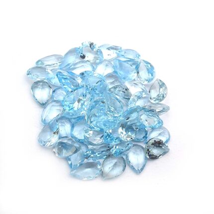 Natural Sky Blue Topaz Pear Cut Loose Gemstone Lot 16 Pcs 7*10 MM 30 CT