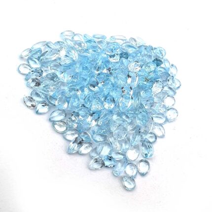 Natural Sky Blue Topaz Pear Cut Loose Gemstone Lot 144 Pcs 3*4-3*5 MM 30 CT