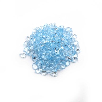 Natural Sky Blue Topaz Pear Cut Loose Gemstone Lot 63 Pcs 4*6 MM 30 CT