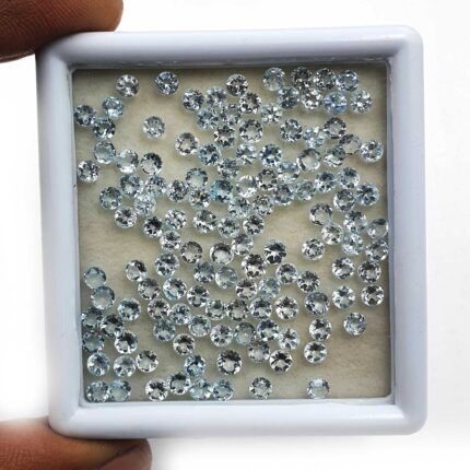 Natural Sky Blue Topaz Round Cut Loose Gemstone Lot 146 Pcs 3.50 MM 30 CT