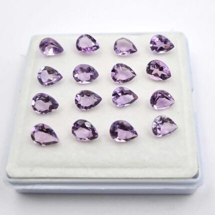 Natural Brazilian Amethyst Pear Cut Loose Gemstone 71 Pcs 7*9 MM 100 CT