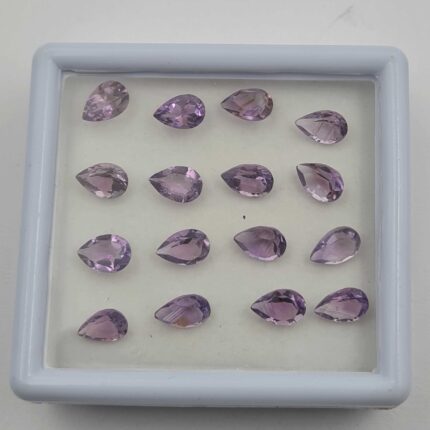 Natural Brazilian Amethyst Pear Cut Loose Gemstone 82 Pcs 6*9 MM 100 CT