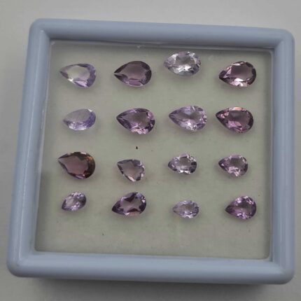 Natural Brazilian Amethyst Pear Cut Loose Gemstone 145 Pcs 4-6*6-9 MM 100 CT