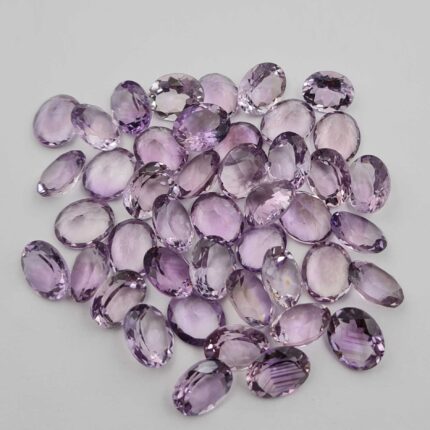 Natural Brazilian Amethyst Oval Cut Loose Gemstone 25 Pcs 10*12 MM 103 CT