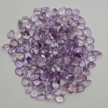 Natural Brazilian Amethyst Pear Cut Loose Gemstone 148 Pcs 5-6*7-8 MM 100 CT