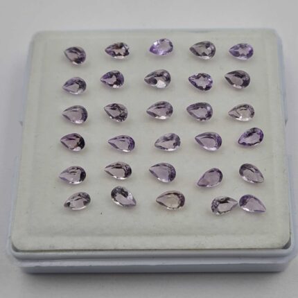 Natural Brazilian Amethyst Pear Cut Loose Gemstone 260 Pcs 4*6 MM 100 CT