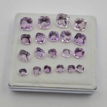 Natural Brazilian Amethyst Cushion Cut Loose Gemstone 106 Pcs 5-9 MM 100 CT