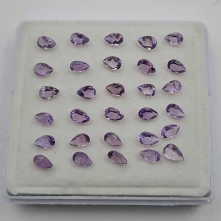 Natural Brazilian Amethyst Pear Cut Loose Gemstone 260 Pcs 4*6 MM 100 CT
