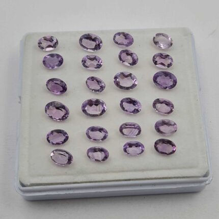 Natural Brazilian Amethyst Oval Cut Loose Gemstone 138 Pcs 5-6*7-8 MM 100 CT