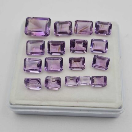 Natural Brazilian Amethyst Octagon Cut Loose Gemstone 45 Pcs 5-12*7-16 MM 101 CT