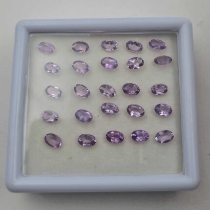 Natural Brazilian Amethyst Oval Cut Loose Gemstone 122 Pcs 4*6 MM 50 CT