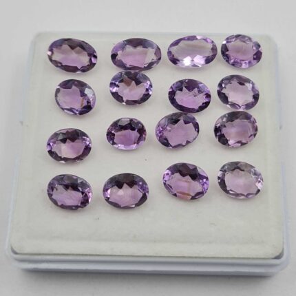 Natural Brazilian Amethyst Oval Cut Loose Gemstone 43 Pcs 8-10-12 MM 100 CT