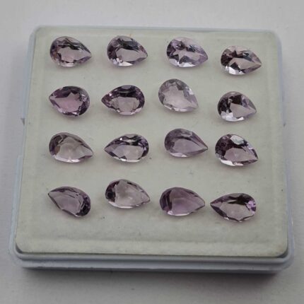 Natural Brazilian Amethyst Pear Cut Loose Gemstone 58 Pcs 7*10 MM 101 CT