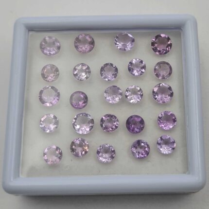 Natural Brazilian Amethyst Round Cut Loose Gemstone 118 Pcs 6-7 MM 100 CT