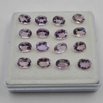 Natural Brazilian Amethyst Oval Cut Loose Gemstone 84 Pcs 6-8 MM 100 CT