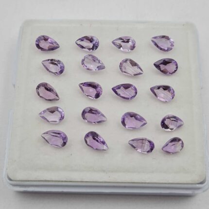 Natural Brazilian Amethyst Pear Cut Loose Gemstone 143 Pcs 5-6*7-8 MM 100 CT
