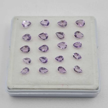 Natural Brazilian Amethyst Pear Cut Loose Gemstone 221 Pcs 4-5*6-7 MM 100 CT