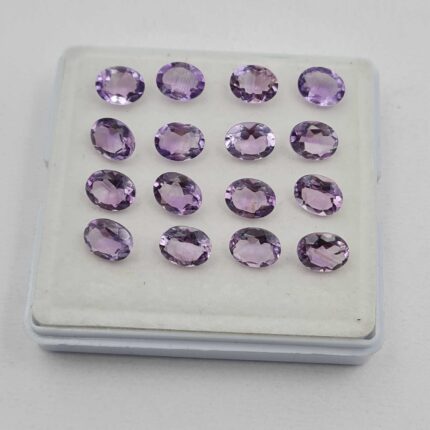 Natural Brazilian Amethyst Oval Cut Loose Gemstone 58 Pcs 7*9 MM 100 CT
